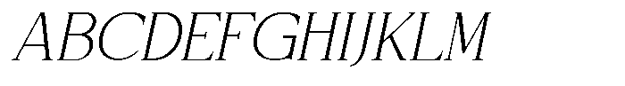 Galafera Thin Italic Font UPPERCASE