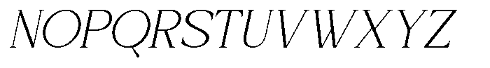 Galafera Thin Italic Font UPPERCASE