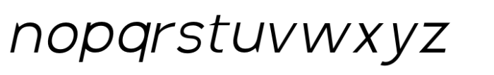 Galak Pro Thin Italic Font LOWERCASE
