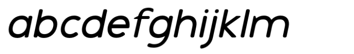 Galak Round Light Italic Font LOWERCASE