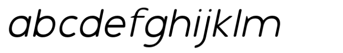 Galak Round Thin Italic Font LOWERCASE