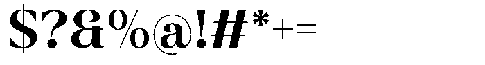 Galante Bold Font OTHER CHARS