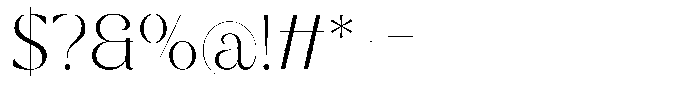 Galante Extra Light Font OTHER CHARS