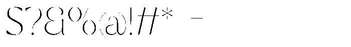 Galante Thin Font OTHER CHARS