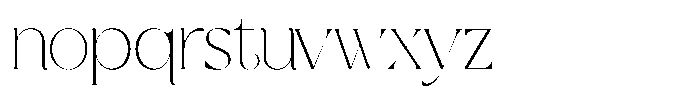 Galante Thin Font LOWERCASE