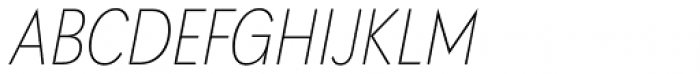 Galatea Thin Narrow Italic Font UPPERCASE