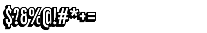 Galber Extrude Left Font OTHER CHARS