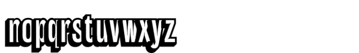 Galber Extrude Left Font LOWERCASE