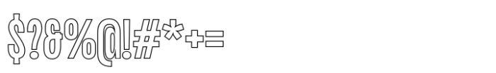 Galber Outline Font OTHER CHARS
