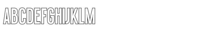 Galber Outline Font UPPERCASE