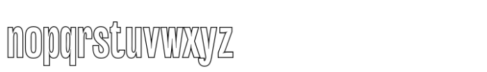 Galber Outline Font LOWERCASE