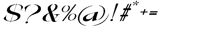 Galdertin Charetam Italic Black Expanded Italic Font OTHER CHARS