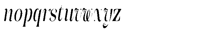 Galdertin Charetam Italic Black Extra Condensed Italic Font LOWERCASE