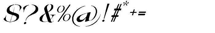 Galdertin Charetam Italic Black Semi Expanded Italic Font OTHER CHARS