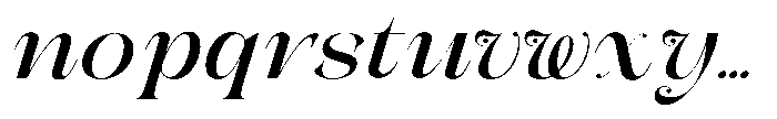Galdertin Charetam Italic Black Semi Expanded Italic Font LOWERCASE