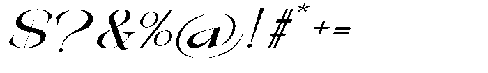 Galdertin Charetam Italic Bold Expanded Italic Font OTHER CHARS