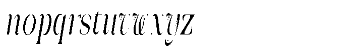 Galdertin Charetam Italic Bold Extra Condensed Italic Font LOWERCASE