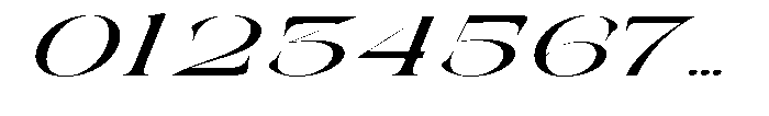 Galdertin Charetam Italic Bold Extra Expanded Italic Font OTHER CHARS
