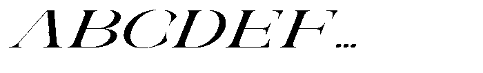 Galdertin Charetam Italic Bold Extra Expanded Italic Font UPPERCASE