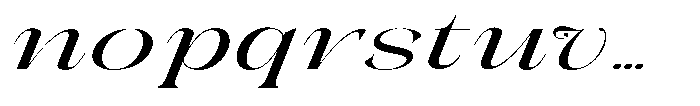 Galdertin Charetam Italic Bold Extra Expanded Italic Font LOWERCASE