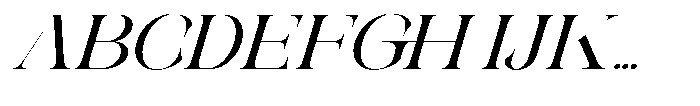 Galdertin Charetam Italic Bold Semi Expanded Italic Font UPPERCASE