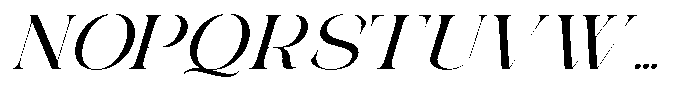 Galdertin Charetam Italic Bold Semi Expanded Italic Font UPPERCASE