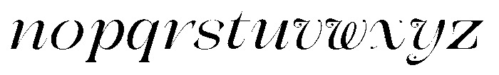 Galdertin Charetam Italic Bold Semi Expanded Italic Font LOWERCASE