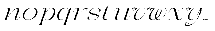 Galdertin Charetam Italic Expanded Italic Font LOWERCASE