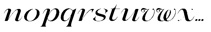Galdertin Charetam Italic Extra Bold Expanded Italic Font LOWERCASE