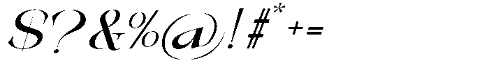 Galdertin Charetam Italic Extra Bold Semi Expanded Italic Font OTHER CHARS