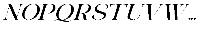 Galdertin Charetam Italic Extra Bold Semi Expanded Italic Font UPPERCASE