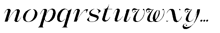 Galdertin Charetam Italic Extra Bold Semi Expanded Italic Font LOWERCASE
