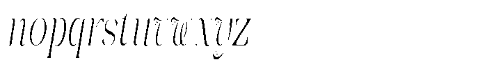 Galdertin Charetam Italic Extra Condensed Italic Font LOWERCASE