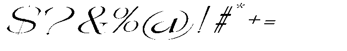 Galdertin Charetam Italic Extra Expanded Italic Font OTHER CHARS
