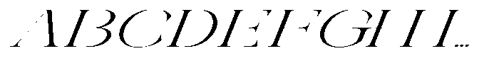 Galdertin Charetam Italic Extra Expanded Italic Font UPPERCASE