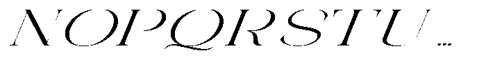 Galdertin Charetam Italic Extra Expanded Italic Font UPPERCASE