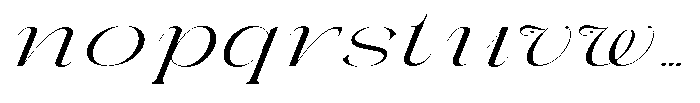 Galdertin Charetam Italic Extra Expanded Italic Font LOWERCASE