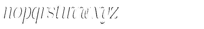 Galdertin Charetam Italic Extra Light Condensed Italic Font LOWERCASE