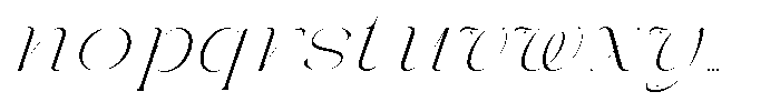 Galdertin Charetam Italic Extra Light Expanded Italic Font LOWERCASE