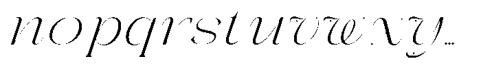 Galdertin Charetam Italic Light Expanded Italic Font LOWERCASE
