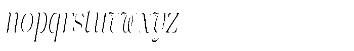 Galdertin Charetam Italic Light Extra Condensed Italic Font LOWERCASE