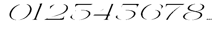 Galdertin Charetam Italic Light Extra Expanded Italic Font OTHER CHARS