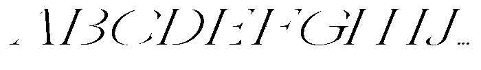 Galdertin Charetam Italic Light Extra Expanded Italic Font UPPERCASE