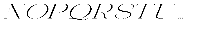 Galdertin Charetam Italic Light Extra Expanded Italic Font UPPERCASE