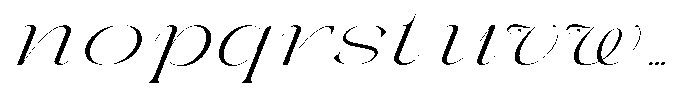 Galdertin Charetam Italic Light Extra Expanded Italic Font LOWERCASE