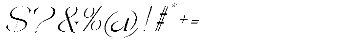 Galdertin Charetam Italic Light Semi Expanded Italic Font OTHER CHARS