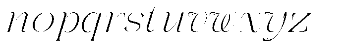 Galdertin Charetam Italic Light Semi Expanded Italic Font LOWERCASE