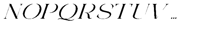 Galdertin Charetam Italic Medium Expanded Italic Font UPPERCASE