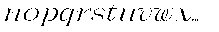 Galdertin Charetam Italic Medium Expanded Italic Font LOWERCASE