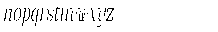 Galdertin Charetam Italic Medium Extra Condensed Italic Font LOWERCASE